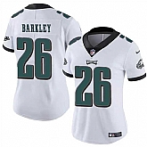 Women's Philadelphia Eagles #26 Saquon Barkley White Vapor Untouchable Limited Football Stitched Jersey Dzhi,baseball caps,new era cap wholesale,wholesale hats